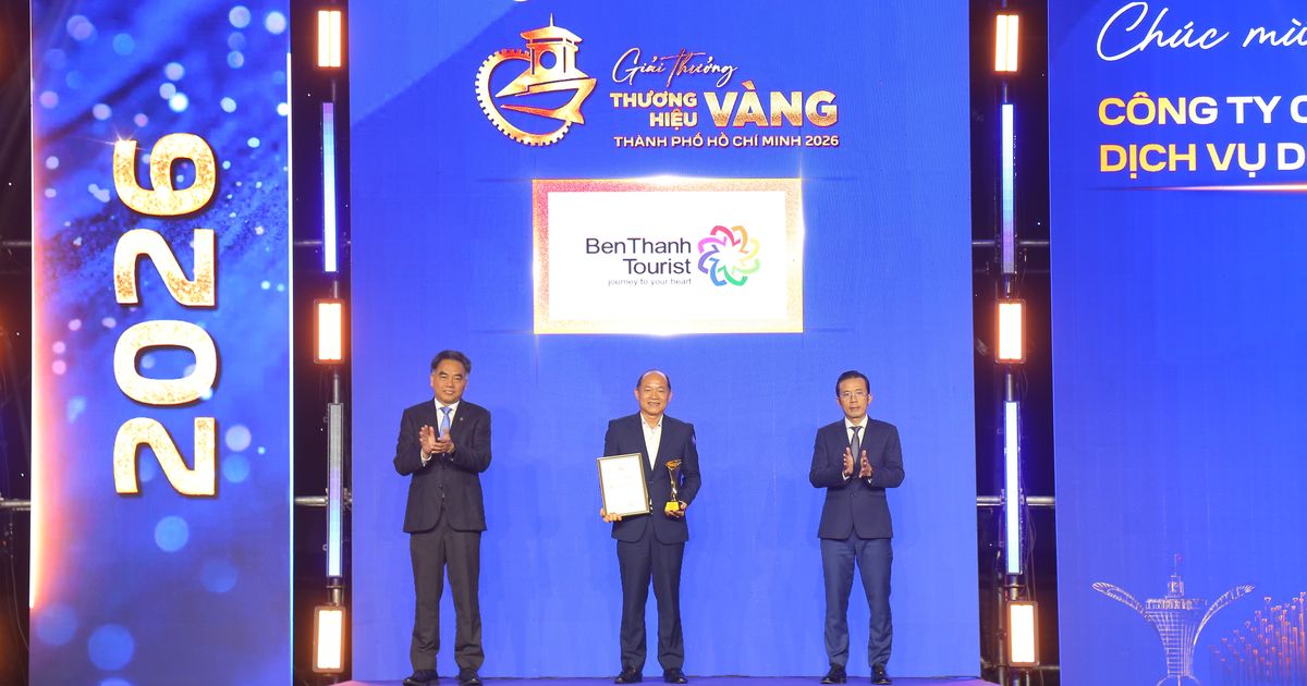 BenThanh Tourist ghi dấu 2 giải thưởng “Thương hiệu Vàng TP.HCM 2026” và “Doanh nghiệp TP.HCM tiêu biểu 2026″